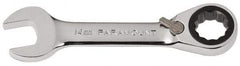 Paramount - 14mm 12 Point Combination Wrench - 15° Head Angle, 4-33/64" OAL, Chrome Vanadium Steel, Polished Finish - Industrial Tool & Supply