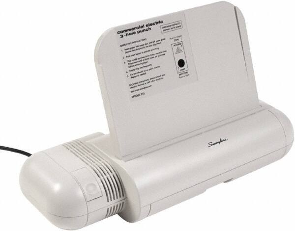 Swingline - Paper Punches Type: 28 Sheet Three Hole Electric Punches Color: Silver; Platinum - Industrial Tool & Supply