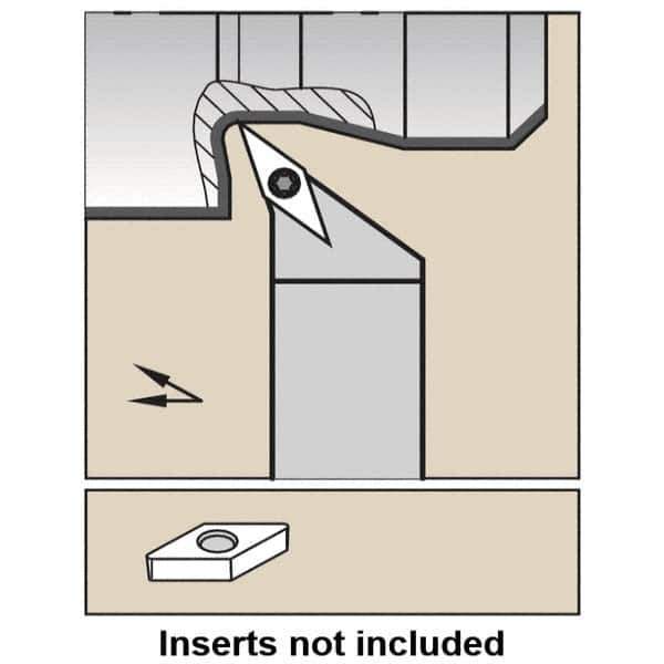 Kennametal - SVHB, Left Hand Cut, -17.5° Lead Angle, 20mm Shank Height x 20mm Shank Width, Neutral Rake Indexable Turning Toolholder - 125mm OAL, VB..1103.. Insert Compatibility, Series Screw-On - Industrial Tool & Supply