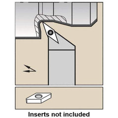 Kennametal - SVHB, Left Hand Cut, -17.5° Lead Angle, 20mm Shank Height x 20mm Shank Width, Neutral Rake Indexable Turning Toolholder - 125mm OAL, VB..1103.. Insert Compatibility, Series Screw-On - Industrial Tool & Supply