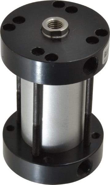 Parker - 2" Stroke x 1-1/8" Bore Double Acting Air Cylinder - 1/8 Port, 5/16-24 Rod Thread, -10 to 200°F - Industrial Tool & Supply