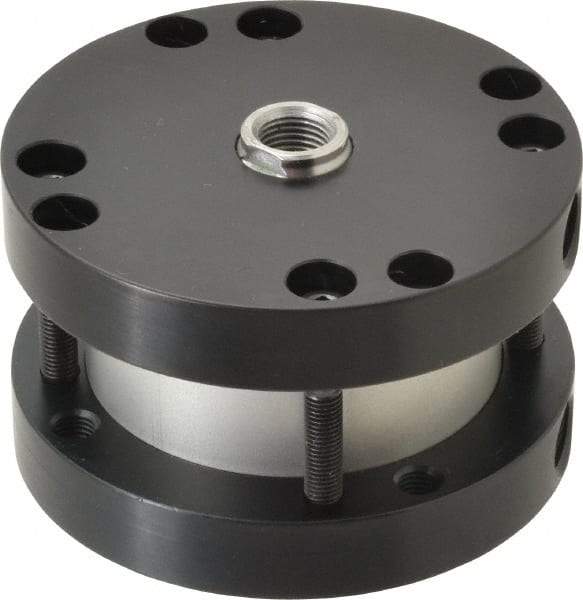 Parker - 1" Stroke x 2-1/2" Bore Double Acting Air Cylinder - 1/4 Port, 1/2-20 Rod Thread, -10 to 200°F - Industrial Tool & Supply