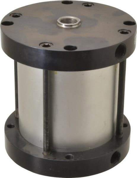 Parker - 4" Stroke x 4" Bore Double Acting Air Cylinder - 3/8 Port, 3/4-16 Rod Thread, -10 to 200°F - Industrial Tool & Supply