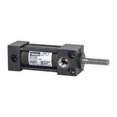 Parker - 1" Stroke x 3/4" Bore Double Acting Air Cylinder - 1/8 Port, 1/4-20 Rod Thread, 200 Max psi, -10 to 165°F - Industrial Tool & Supply