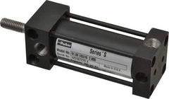 Parker - 2" Stroke x 1" Bore Double Acting Air Cylinder - 1/8 Port, 5/16-18 Rod Thread, 200 Max psi, -10 to 165°F - Industrial Tool & Supply