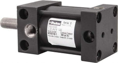 Parker - 1" Stroke x 1-1/4" Bore Double Acting Air Cylinder - 1/8 Port, 3/8-24 Rod Thread, 200 Max psi, -10 to 165°F - Industrial Tool & Supply