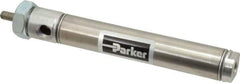 Parker - 3" Stroke x 3/4" Bore Double Acting Air Cylinder - 1/8 Port, 1/4-28 Rod Thread, 250 Max psi, 14 to 140°F - Industrial Tool & Supply