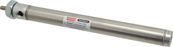 Parker - 6" Stroke x 3/4" Bore Double Acting Air Cylinder - 1/8 Port, 1/4-28 Rod Thread, 250 Max psi, 14 to 140°F - Industrial Tool & Supply