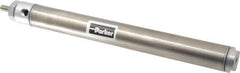 Parker - 8" Stroke x 1-1/16" Bore Double Acting Air Cylinder - 1/8 Port, 5/16-24 Rod Thread, 250 Max psi, 14 to 140°F - Industrial Tool & Supply
