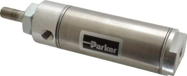 Parker - 2" Stroke x 1-1/2" Bore Double Acting Air Cylinder - 1/8 Port, 7/16-20 Rod Thread, 250 Max psi, 14 to 140°F - Industrial Tool & Supply