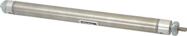 Parker - 10" Stroke x 1-1/16" Bore Double Acting Air Cylinder - 1/8 Port, 5/16-24 Rod Thread, 250 Max psi, 14 to 140°F - Industrial Tool & Supply