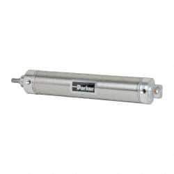 Parker - 10" Stroke x 2-1/2" Bore Double Acting Air Cylinder - 1/4 Port, 1/2-20 Rod Thread, 250 Max psi, 14 to 140°F - Industrial Tool & Supply