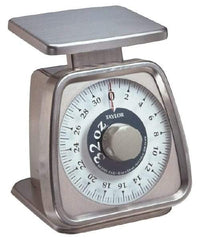 Taylor - 2 Lb. Capacity, Analog Dial Portion Control Scale - 1/4 oz. Graduation, 6 x 5" Platform - Industrial Tool & Supply