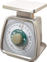 Taylor - 50 Lb. Capacity, Analog Dial Portion Control Scale - 1/8 oz. Graduation, 6 x 5" Platform - Industrial Tool & Supply