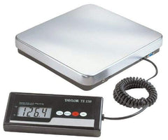 Taylor - 12" x 12" Wide Base, 150 Lb Capacity, LCD with 6' Cable Receiving Scale - Stainless Steel Platform - Industrial Tool & Supply