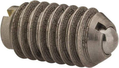 Gibraltar - 5/16-18, 0.156" Ball Diam, 37/64" Body Length, 0.04" Max Ball Reach, Threaded Ball Plunger - Stainless Steel Body, Stainless Steel Ball, 6 Lb Initial End Force, 17 Lb Final End Force, Locking Element - Industrial Tool & Supply