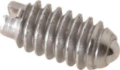 Gibraltar - 5-40, 0.062" Ball Diam, 1/4" Body Length, 0.02" Max Ball Reach, Threaded Ball Plunger - Stainless Steel Body, Stainless Steel Ball, 0.25 Lb Initial End Force, 0.75 Lb Final End Force - Industrial Tool & Supply