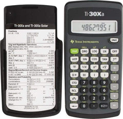 Texas Instruments - LCD 1 Function Handheld Calculator - 10 x 1 Display Size, Dark Gray & Black, (2) A76 Batteries Powered, 6" Long x 3-1/8" Wide - Industrial Tool & Supply