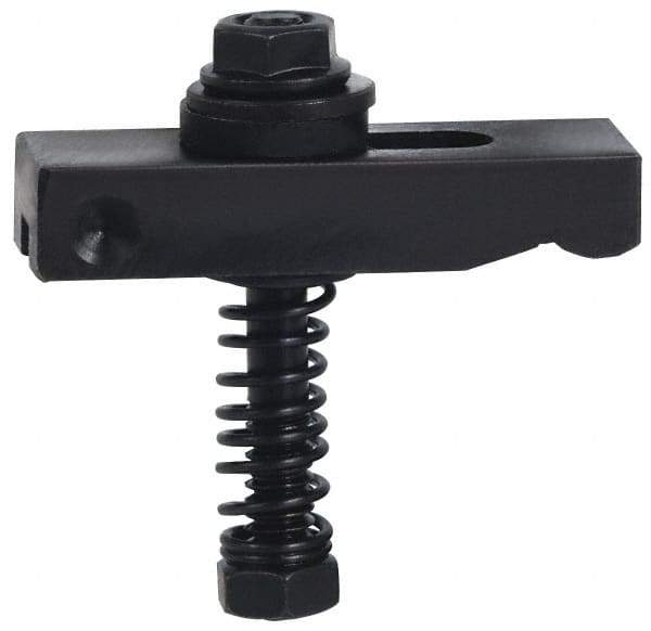 Value Collection - 3/8-16 Tap Size, Steel Strap Clamp Assembly - Single End Clamp, Radius Strap Nose, 5/8" Strap Thickness, 1" Travel, 4" Strap Len, 1-1/4" Strap Width - Industrial Tool & Supply