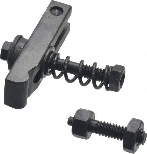 Value Collection - 1/4-20 Tap Size, Steel Strap Clamp Assembly - Single End Clamp, Radius Strap Nose, 3/8" Strap Thickness, 1/2" Travel, 2" Strap Len, 5/8" Strap Width - Industrial Tool & Supply