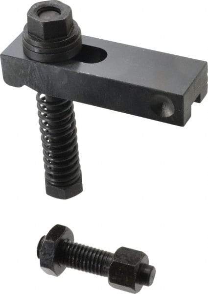 Value Collection - 5/8-11 Tap Size, Steel Strap Clamp Assembly - Single End Clamp, Radius Strap Nose, 7/8" Strap Thickness, 1" Travel, 4-1/2" Strap Len, 1-1/2" Strap Width - Industrial Tool & Supply