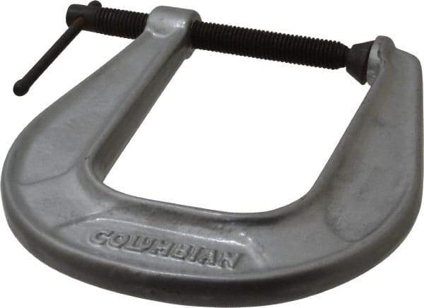 Wilton - Light-Duty 2-1/2" Max Opening, 4-3/4" Throat Depth, Ductile Iron Standard C-Clamp - 1,600 Lb Capacity, 0" Min Opening, Extra Deep Throat - Industrial Tool & Supply