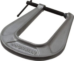 Wilton - Light-Duty 2-1/2" Max Opening, 6-1/4" Throat Depth, Ductile Iron Standard C-Clamp - 1,600 Lb Capacity, 0" Min Opening, Deep Throat - Industrial Tool & Supply