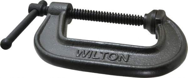 Wilton - Light-Duty 3" Max Opening, 1-7/8" Throat Depth, Ductile Iron Standard C-Clamp - 1,800 Lb Capacity, 0" Min Opening, Standard Throat Depth - Industrial Tool & Supply