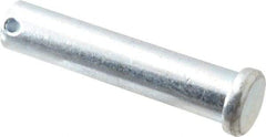 Made in USA - 5/8" Pin Diam, 3" OAL, Standard Clevis Pin - 5/32" Hole, 2-27/32" Usable Length, Zinc-Plated Steel - Industrial Tool & Supply