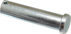 Made in USA - 3/4" Pin Diam, 3" OAL, Standard Clevis Pin - 5/32" Hole, 2-27/32" Usable Length, Zinc-Plated Steel - Industrial Tool & Supply