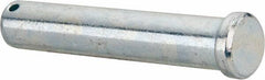 Made in USA - 3/4" Pin Diam, 4" OAL, Standard Clevis Pin - 5/32" Hole, 3-27/32" Usable Length, Zinc-Plated Steel - Industrial Tool & Supply
