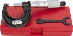 Starrett - 0 to 1" Range, 0.0001" Graduation, Mechanical Outside Micrometer - Ratchet Stop Thimble, Accurate to 0.00005" - Industrial Tool & Supply
