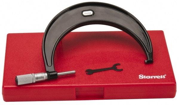 Starrett - 5 to 6" Range, 0.0001" Graduation, Mechanical Outside Micrometer - Friction Thimble, Accurate to 0.00005" - Industrial Tool & Supply