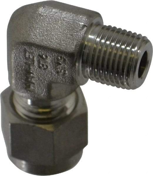 Ham-Let - 1/4" OD, Grade 316Stainless Steel Male Elbow - Comp x MNPT Ends - Industrial Tool & Supply