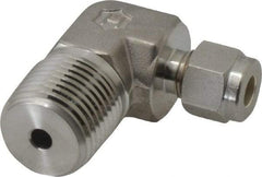 Ham-Let - 1/4" OD, Grade 316Stainless Steel Male Elbow - Comp x MNPT Ends - Industrial Tool & Supply