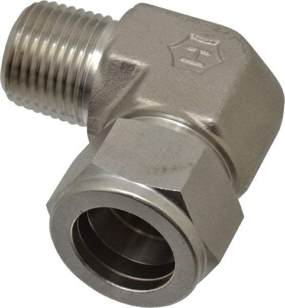 Ham-Let - 3/4" OD, Grade 316Stainless Steel Male Elbow - Comp x MNPT Ends - Industrial Tool & Supply
