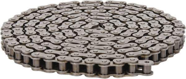 Morse - 5/8" Pitch, ANSI 50, Single Strand Roller Chain - Chain No. 50, 10 Ft. Long, 0.4" Roller Diam, 3/8" Roller Width - Industrial Tool & Supply