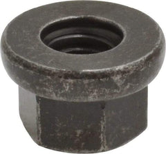 Gibraltar - M6, 14mm Flange Diam, 9mm High, 10mm Across Flats, Flange Nut - Grade 10 Steel, Black Phosphate Finish, 3" Flange Height, DIN 6331 - Industrial Tool & Supply