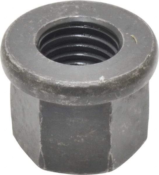 Gibraltar - M16, 31mm Flange Diam, 24mm High, 24mm Across Flats, Flange Nut - Grade 10 Steel, Black Phosphate Finish, 5" Flange Height, DIN 6331 - Industrial Tool & Supply