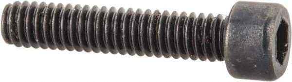 Made in USA - #1-72 UNF Hex Socket Drive, Socket Cap Screw - Alloy Steel, Black Oxide Finish, Fully Threaded, 3/8" Length Under Head - Industrial Tool & Supply