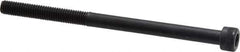 Made in USA - #10-32 UNF Hex Socket Drive, Socket Cap Screw - Alloy Steel, Black Oxide Finish, Partially Threaded, 3" Length Under Head - Industrial Tool & Supply