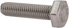 Value Collection - 1/4-28 UNF, 1" Length Under Head Hex Head Cap Screw - Fully Threaded, Grade 316 Stainless Steel, Uncoated, 7/16" Hex - Industrial Tool & Supply