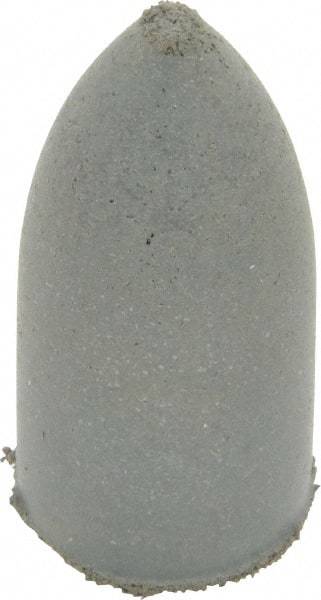 Cratex - 7/8" Max Diam x 1-3/4" Long, Cone, Rubberized Point - Coarse Grade, Silicon Carbide, 1/4" Arbor Hole, Unmounted - Industrial Tool & Supply