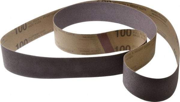Tru-Maxx - 2" Wide x 72" OAL, 100 Grit, Aluminum Oxide Abrasive Belt - Aluminum Oxide, Fine, Coated - Industrial Tool & Supply