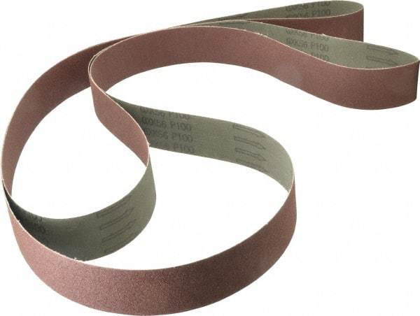Tru-Maxx - 2" Wide x 132" OAL, 100 Grit, Aluminum Oxide Abrasive Belt - Aluminum Oxide, Fine, Coated - Industrial Tool & Supply