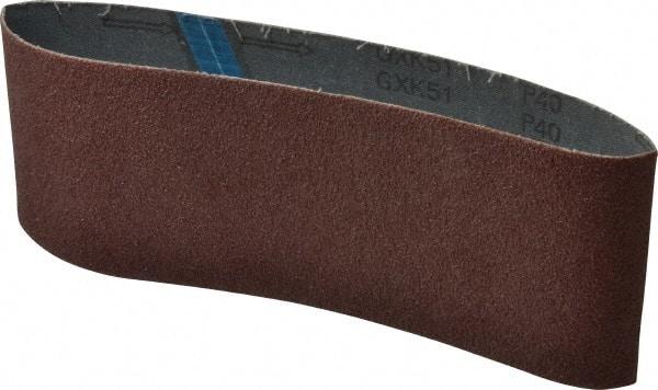Tru-Maxx - 4" Wide x 24" OAL, 40 Grit, Aluminum Oxide Abrasive Belt - Aluminum Oxide, Coarse, Coated - Industrial Tool & Supply