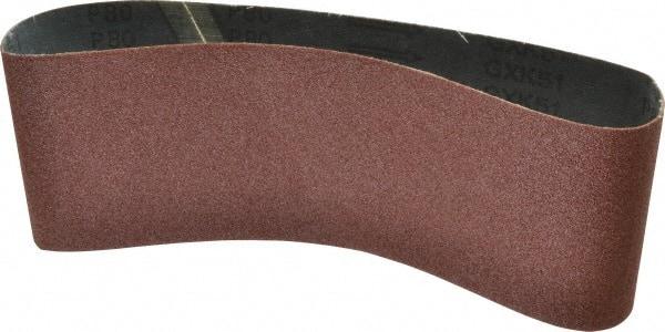 Tru-Maxx - 4" Wide x 24" OAL, 80 Grit, Aluminum Oxide Abrasive Belt - Aluminum Oxide, Medium, Coated - Industrial Tool & Supply