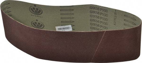 Tru-Maxx - 4" Wide x 36" OAL, 100 Grit, Aluminum Oxide Abrasive Belt - Aluminum Oxide, Fine, Coated - Industrial Tool & Supply