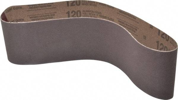 Tru-Maxx - 4" Wide x 36" OAL, 120 Grit, Aluminum Oxide Abrasive Belt - Aluminum Oxide, Fine, Coated - Industrial Tool & Supply