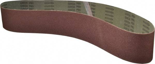 Tru-Maxx - 4" Wide x 54" OAL, 60 Grit, Aluminum Oxide Abrasive Belt - Aluminum Oxide, Medium, Coated - Industrial Tool & Supply